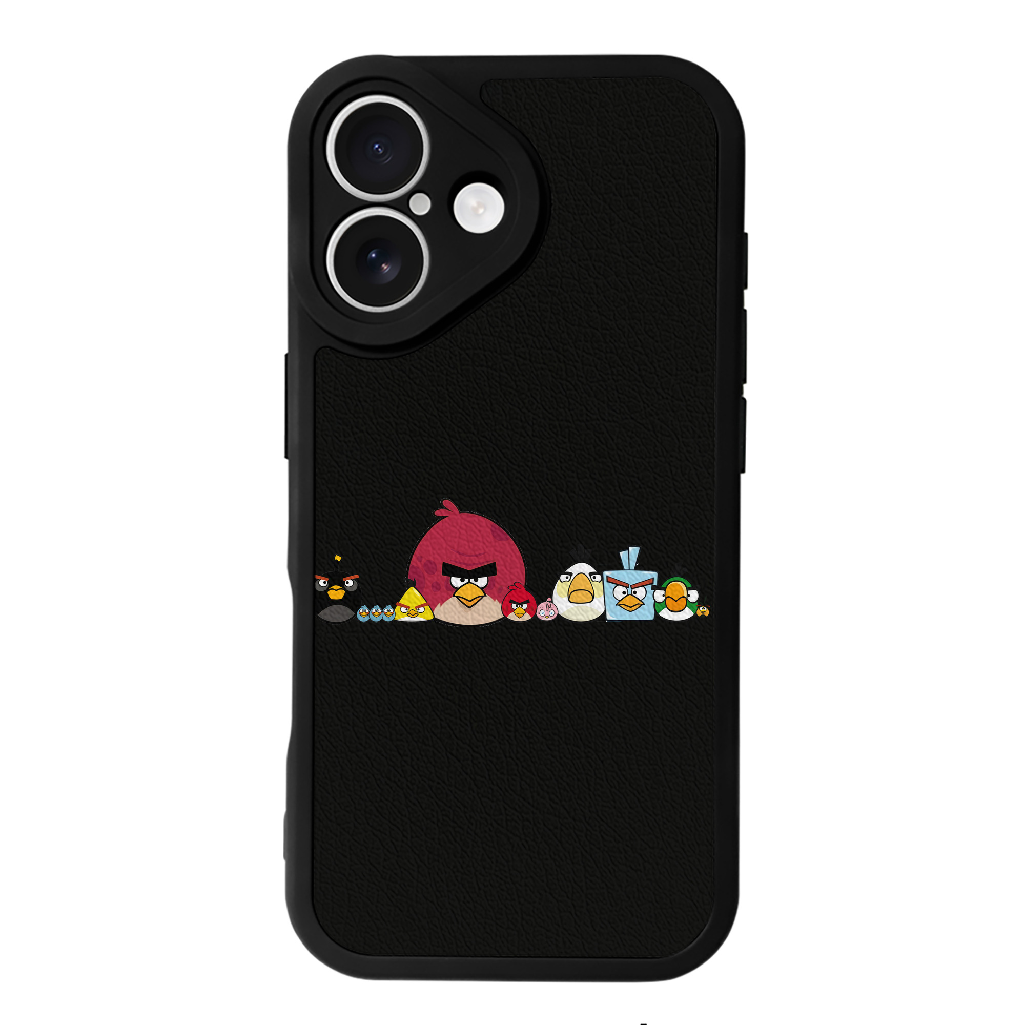 （画像用） Angry Birds アングリーバード 【iPhone 16シリーズ対応】シリコンスマホケース（レザー調） 材質：シリコン